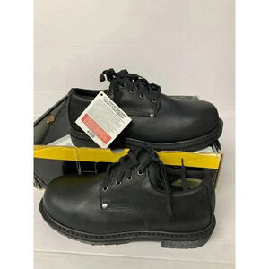 .1021 Lehigh Safety Shoes, Black US 8.5 Mens